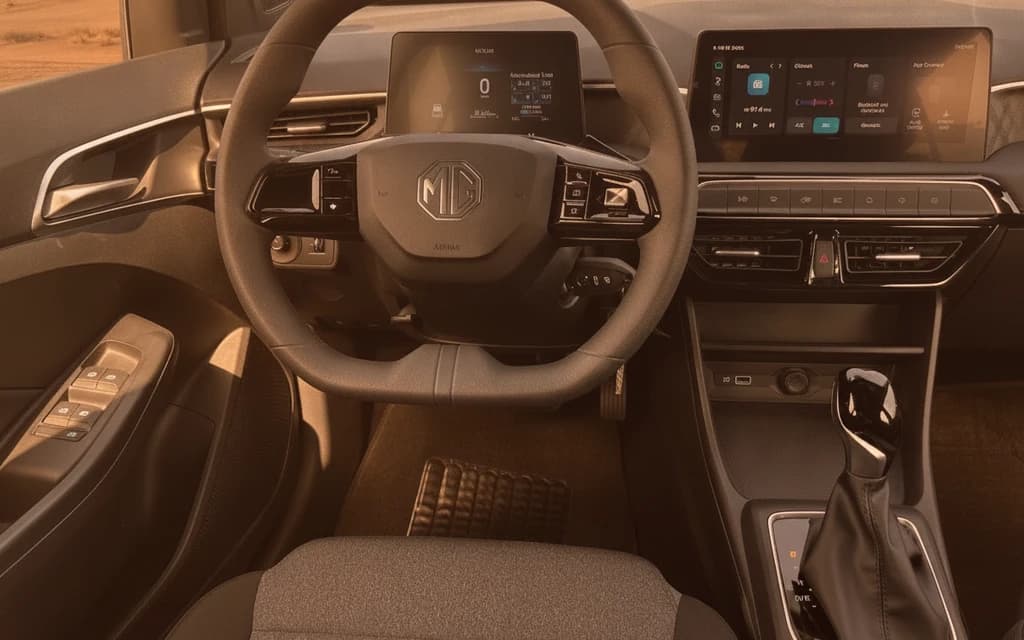 MG 3 2024 Gray dashboard view – rental in Dubai
