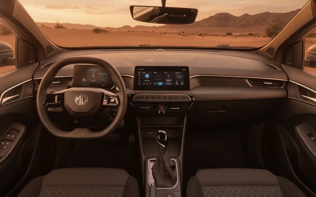 MG 3 2024 Gray interior view – rental in Dubai