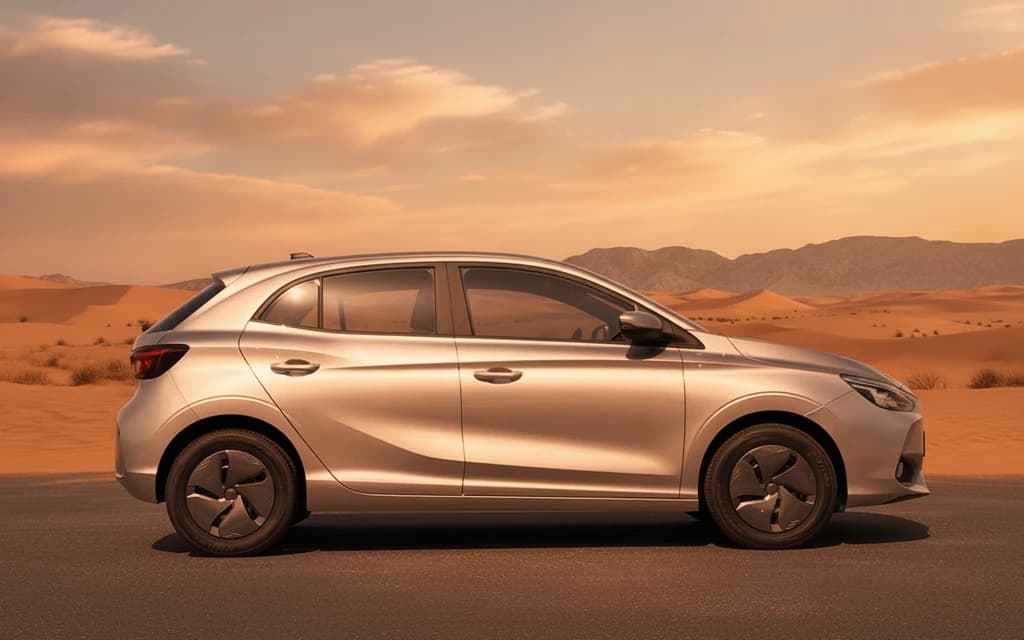 MG 3 2024 Gray side view – rental in Dubai