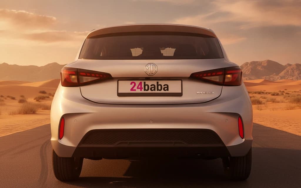 MG 3 2024 Silver rear view – rental in Dubai