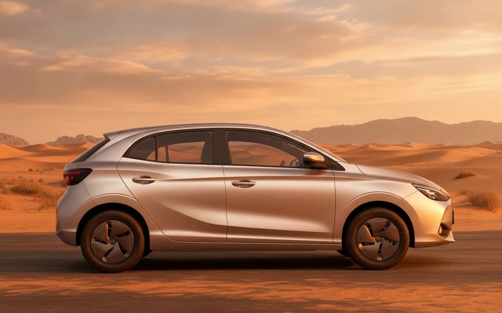 MG 3 2024 Silver side view – rental in Dubai