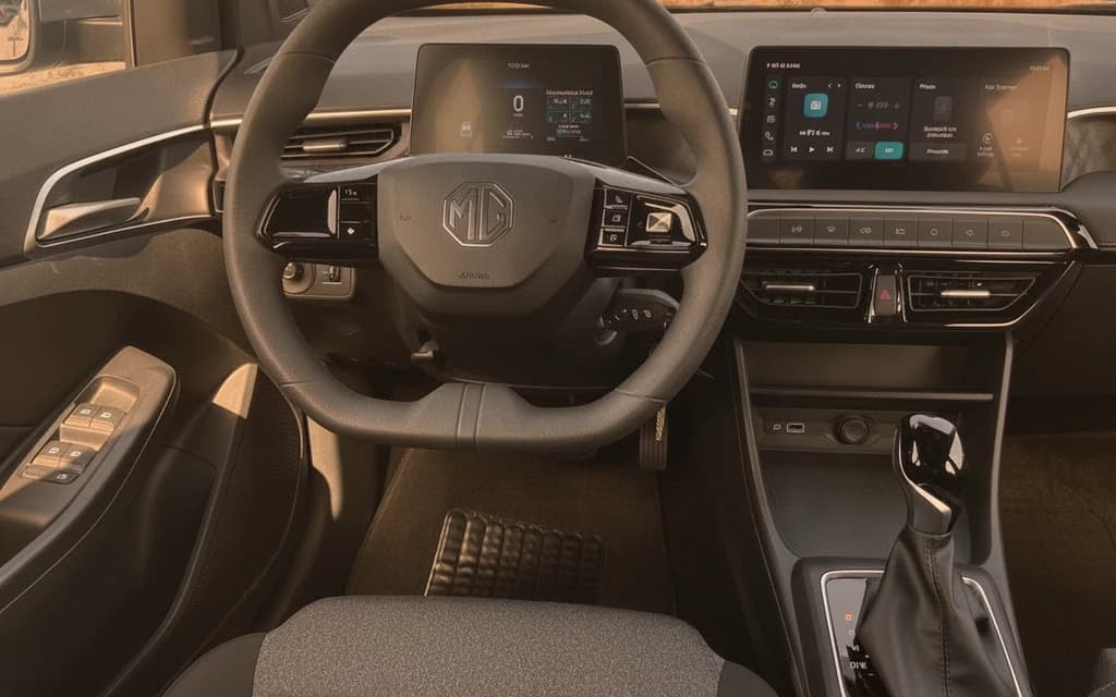 MG 3 2024 White dashboard view – rental in Dubai