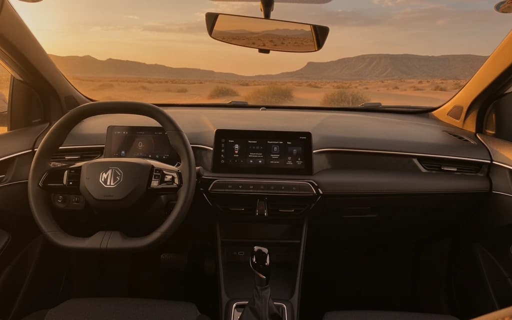 MG 3 2024 White interior view – rental in Dubai