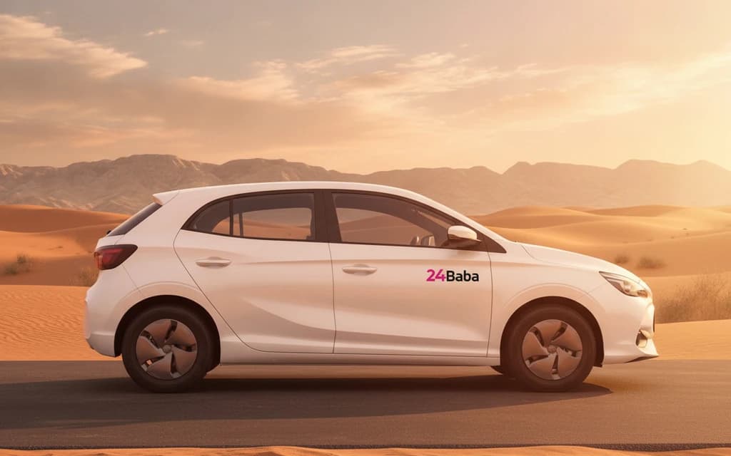 MG 3 2024 White side view – rental in Dubai