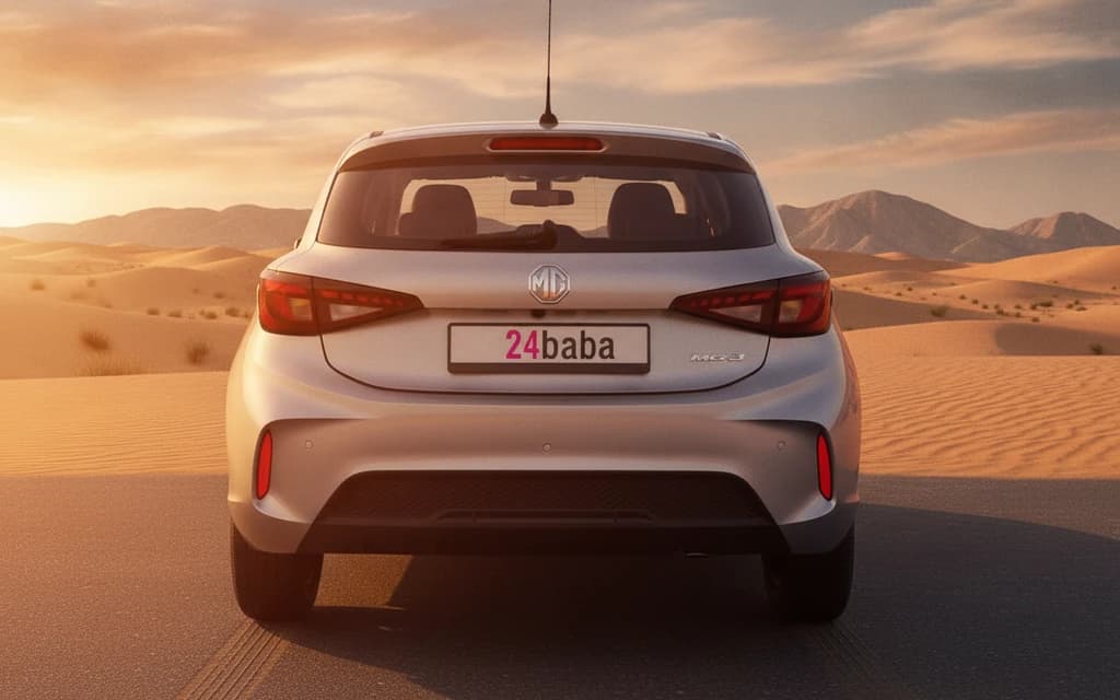 MG 3 2026 Silver rear view – rental in Dubai