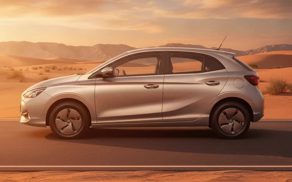 MG 3 2026 Silver side view – rental in Dubai