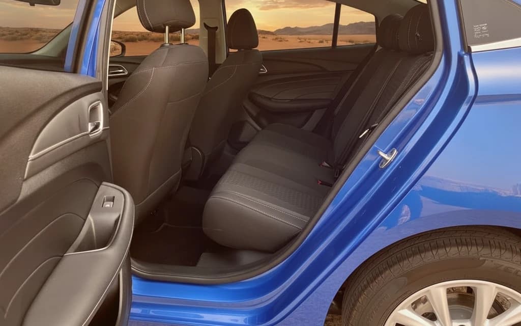 MG 5 2022 Blue rear seats – rental in Dubai