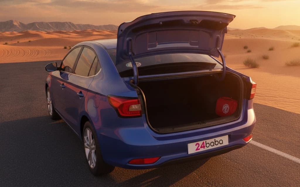 MG 5 2022 Blue trunk space – rental in Dubai
