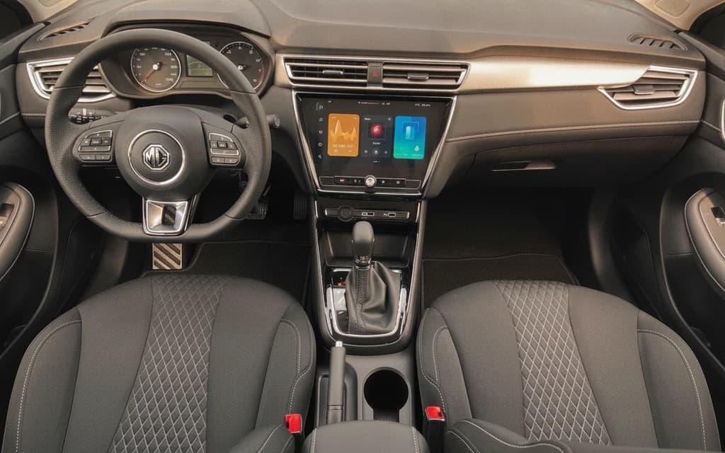 MG 5 2024 White interior view – rental in Dubai