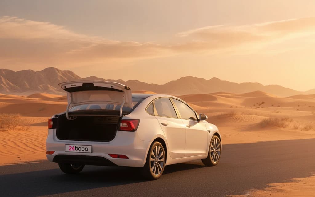 MG 5 2024 White trunk space – rental in Dubai