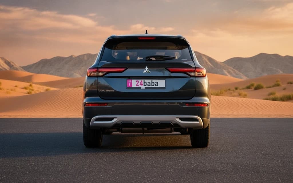 Mitsubishi Outlander 2025 Gray rear view – rental in Dubai