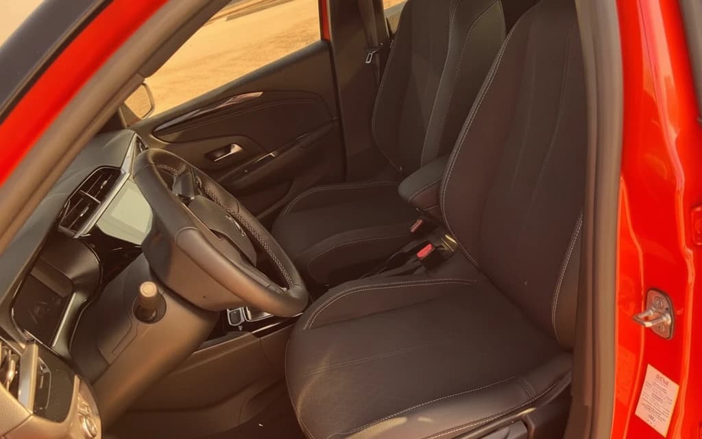 Opel Corsa 2023 Orange front seats – rental in Dubai