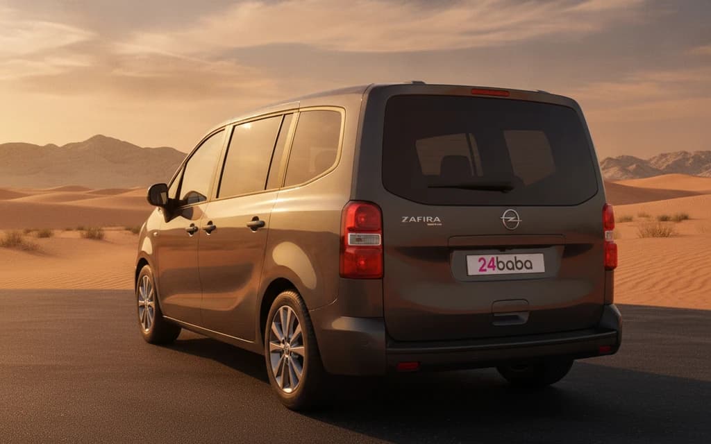 Opel Zafira 2023 Gray rear view – rental in Dubai