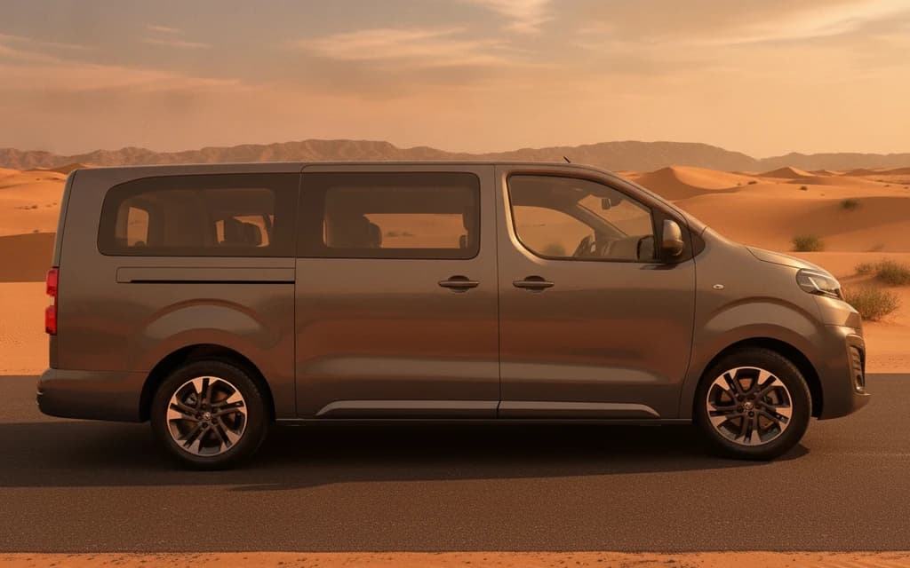 Opel Zafira 2023 Gray side view – rental in Dubai
