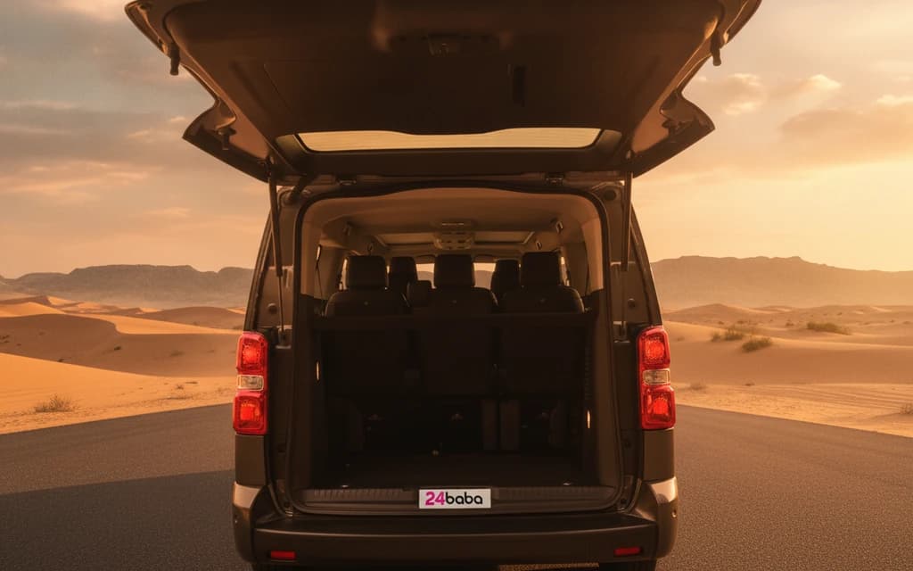 Opel Zafira 2023 Gray trunk space – rental in Dubai