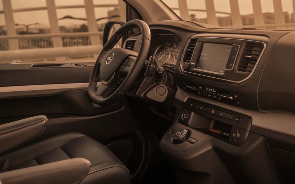 Opel Zafira 2023 Gray interior view – rental in Dubai