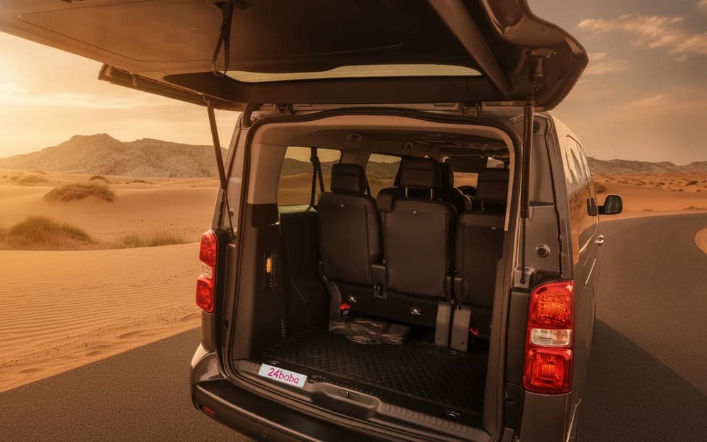 Opel Zafira 2023 Gray trunk space – rental in Dubai
