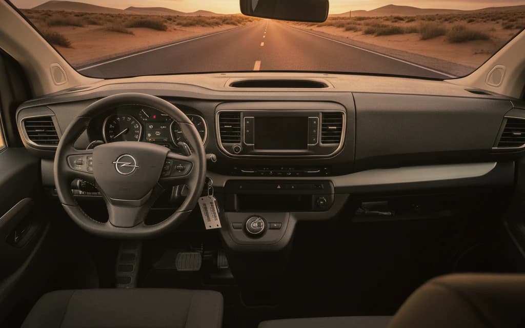 Opel Zafira 2023 Gray dashboard view – rental in Dubai