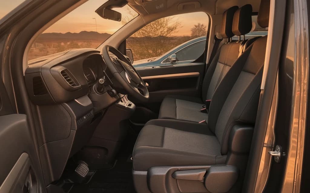 Opel Zafira 2023 Gray front seats – rental in Dubai