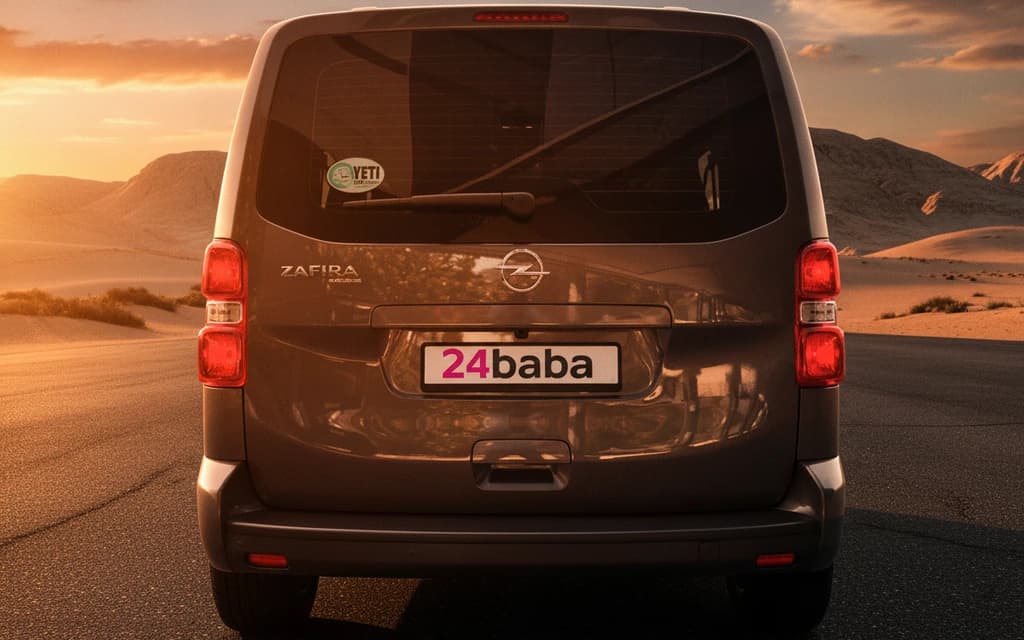 Opel Zafira 2023 Gray rear view – rental in Dubai