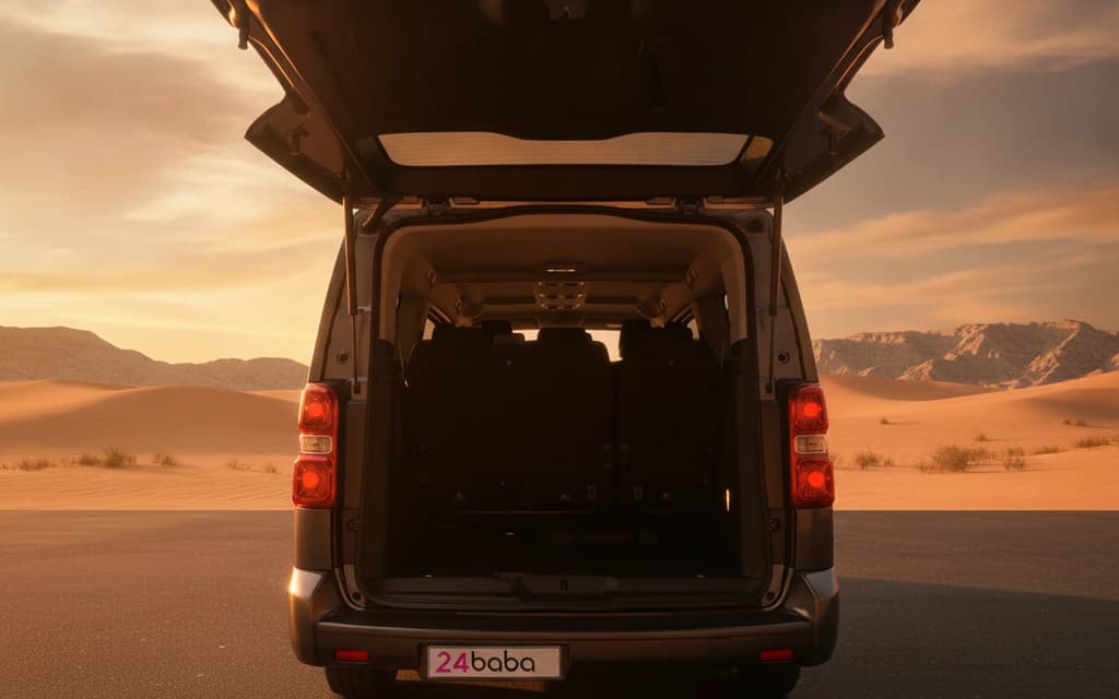 Opel Zafira 2023 Gray trunk space – rental in Dubai