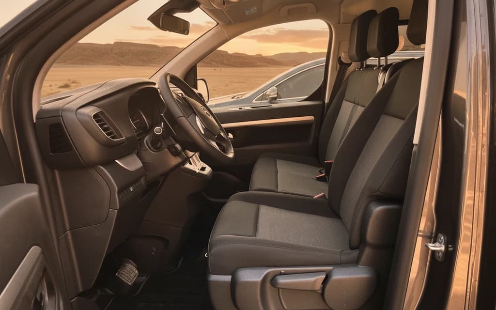 Opel Zafira 2023 Gray front seats – rental in Dubai