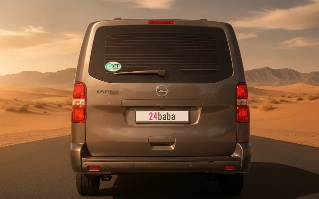 Opel Zafira 2023 Gray rear view – rental in Dubai
