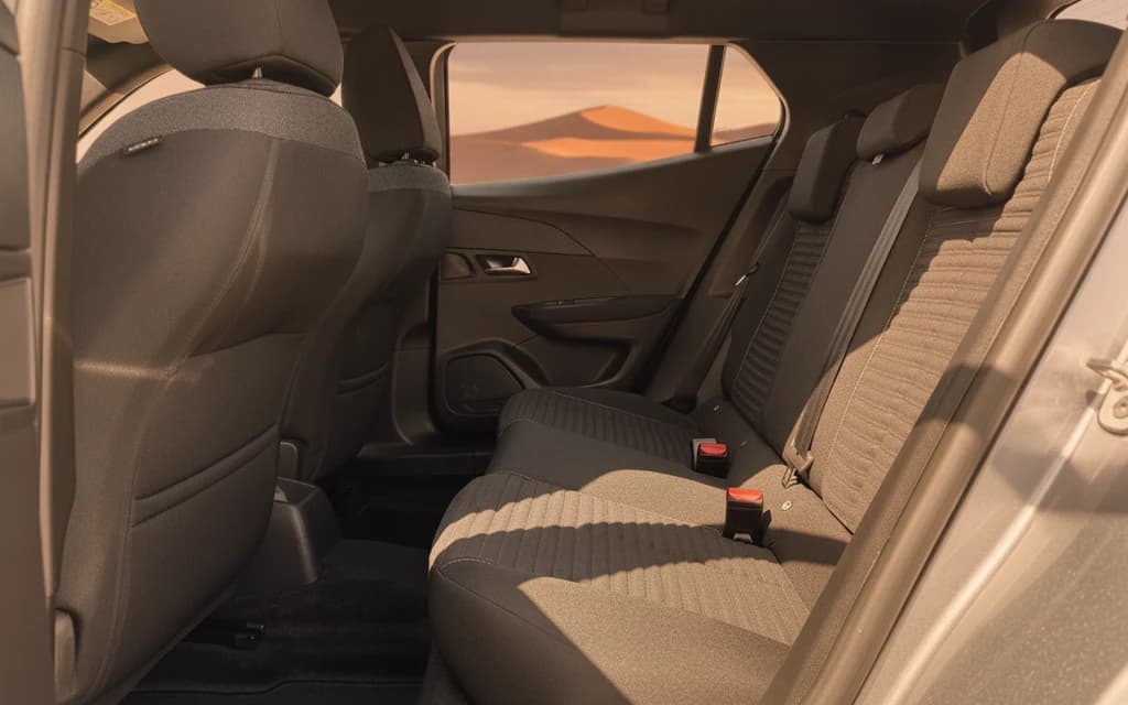 Peugeot 2008 2025 Gray rear seats – rental in Dubai