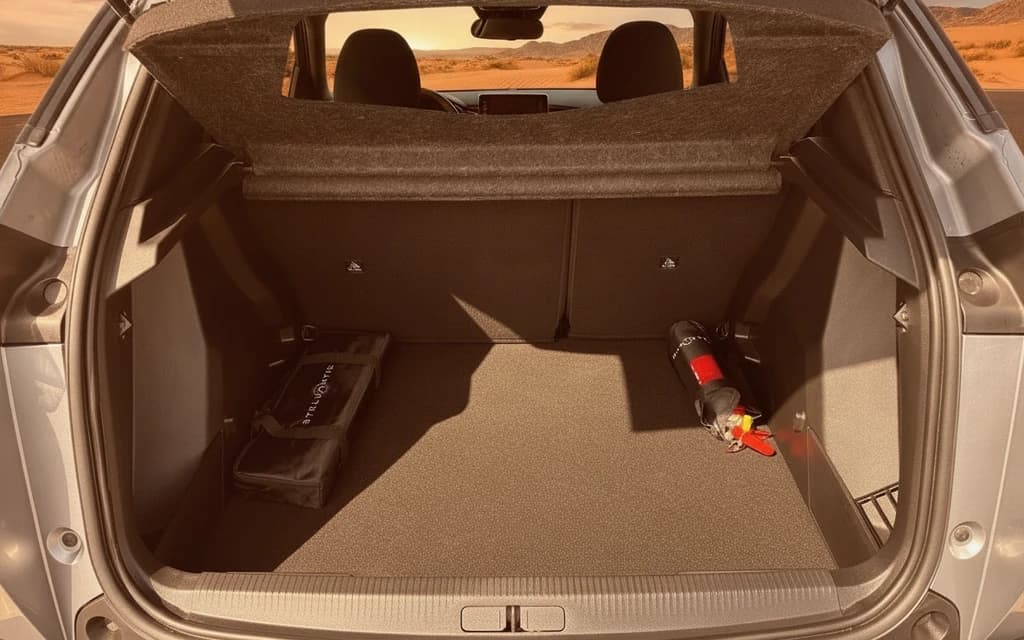 Peugeot 2008 2025 Gray trunk space – rental in Dubai