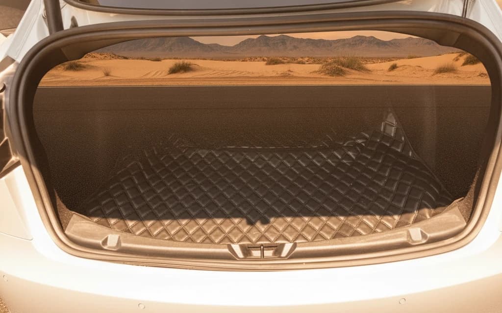 Tesla Model 3 2021 White trunk space – rental in Dubai