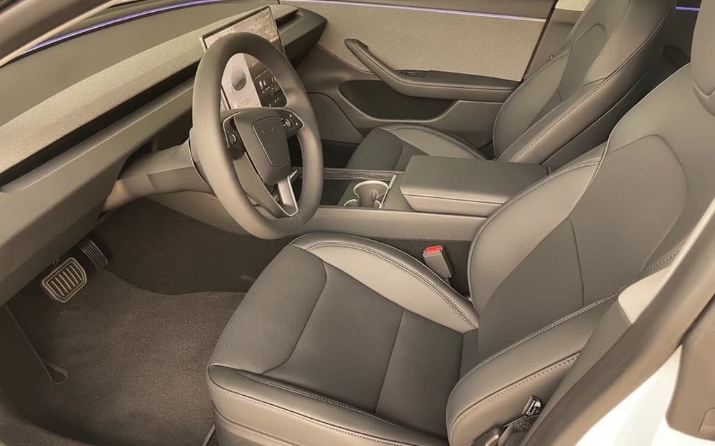 Tesla Model 3 2024 White interior view – rental in Dubai