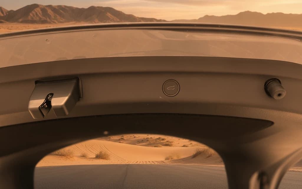 Tesla Model Y 2023 Gray trunk space – rental in Dubai