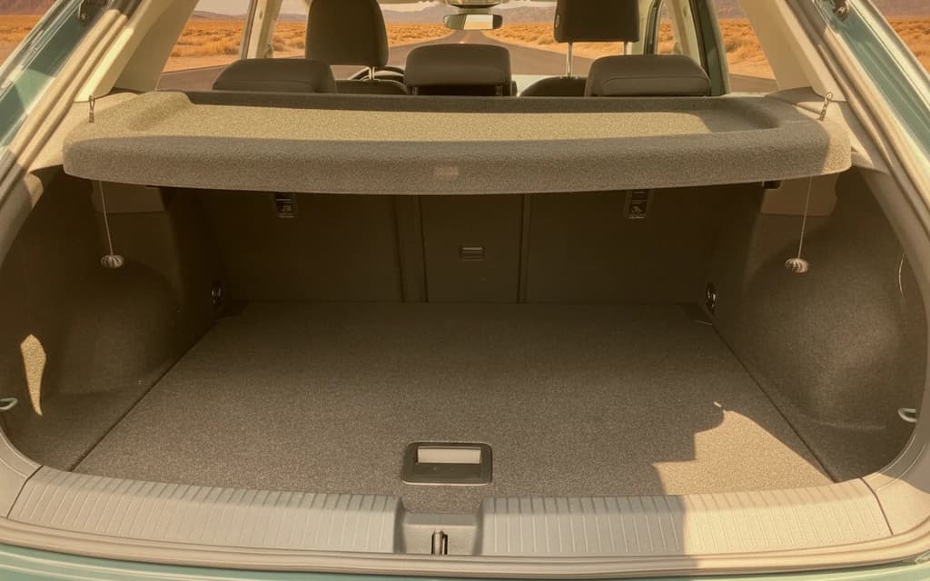 Volkswagen T-Roc 2022 Blue trunk space – rental in Dubai
