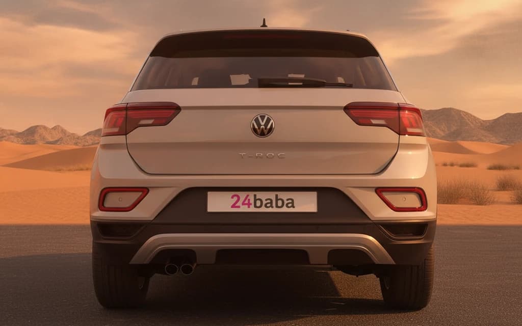 Volkswagen T-Roc 2023 Beige rear view – rental in Dubai