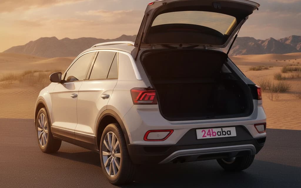 Volkswagen T-Roc 2023 Beige trunk space – rental in Dubai