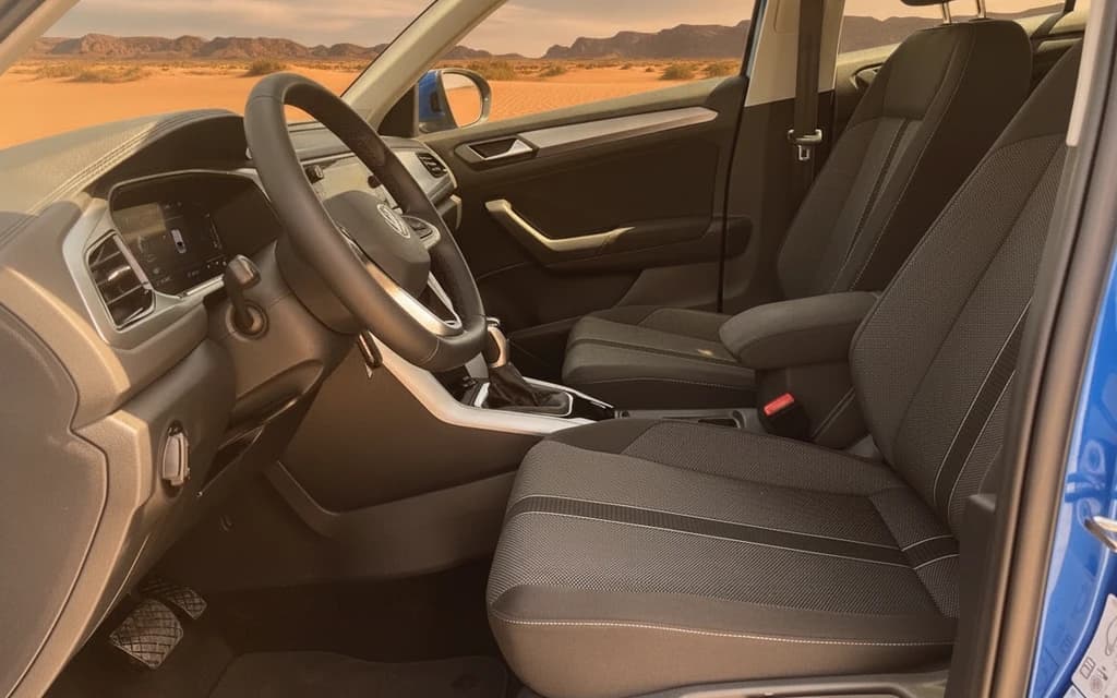 Volkswagen T-Roc 2023 Silver interior view – rental in Dubai