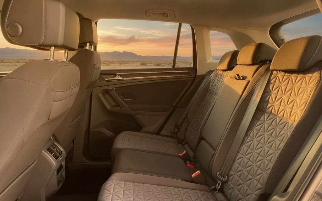 Volkswagen Tiguan 2024 Gray rear seats – rental in Dubai