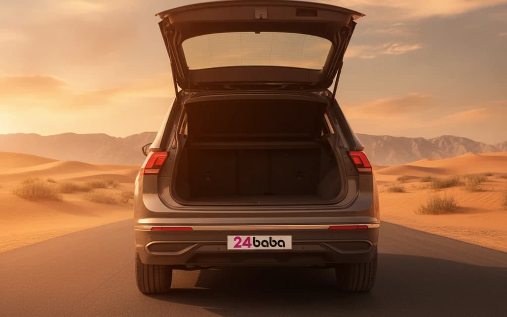 Volkswagen Tiguan 2024 Gray trunk space – rental in Dubai