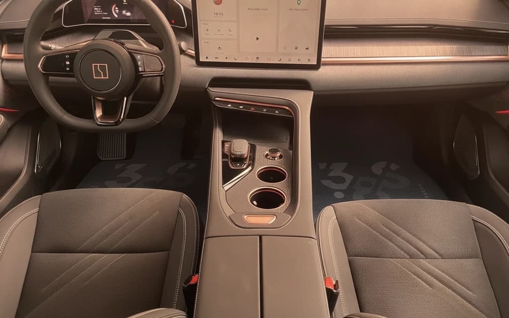 Zeekr 001 2024 Orange dashboard view – rental in Dubai