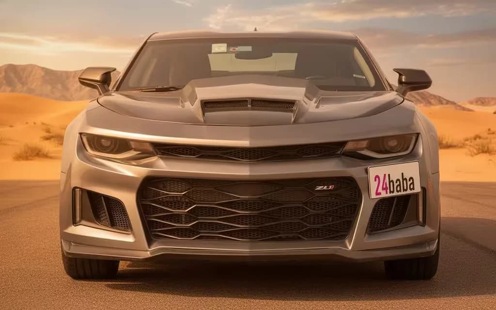 Chevrolet Camaro 2022 Grey front view with headlights