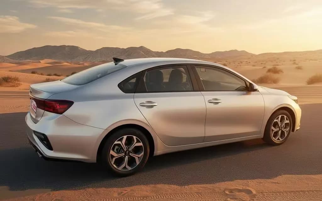 Kia Forte 2021 Grey side profile – rental in Dubai
