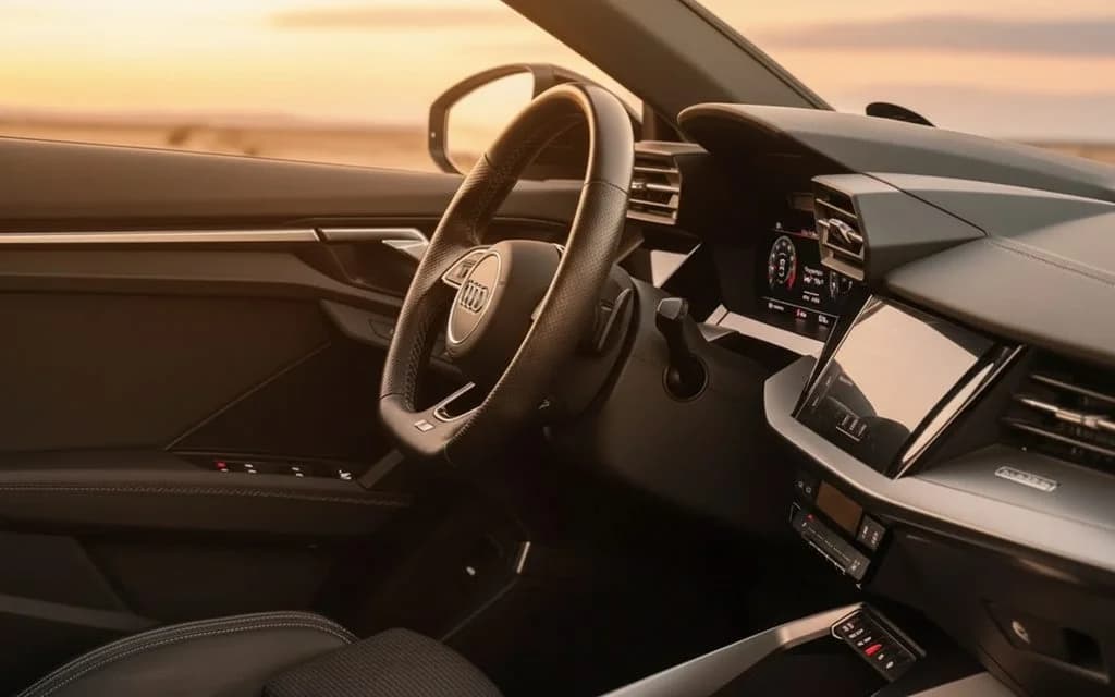 Audi S3 2021 interior view showing trim – rental in Dubai