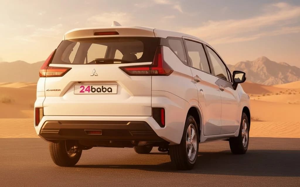 Mitsubishi Xpander 2024 White rear view showing taillights