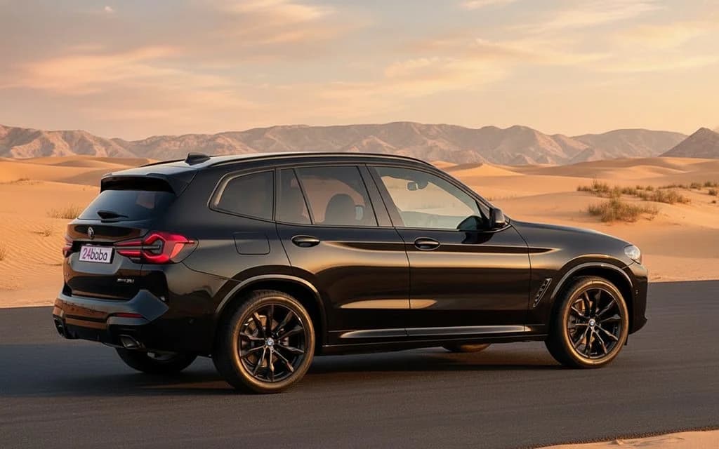 Bmw X3 2023 Black side profile – rental in Dubai