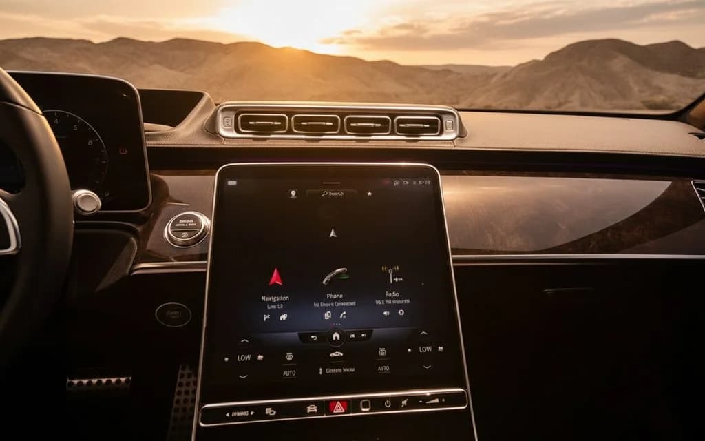 Mercedes S580 2021 dashboard and infotainment