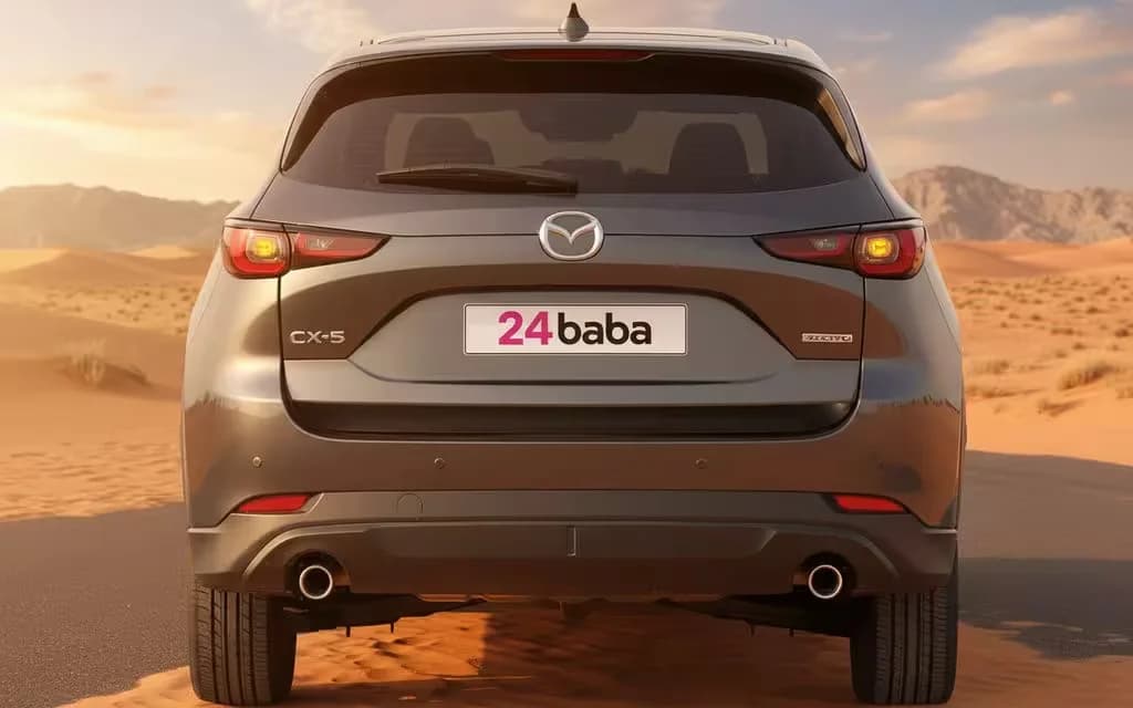 Mazda Cx 5 2025 Dark Gray rear view showing taillights – rental in Dubai