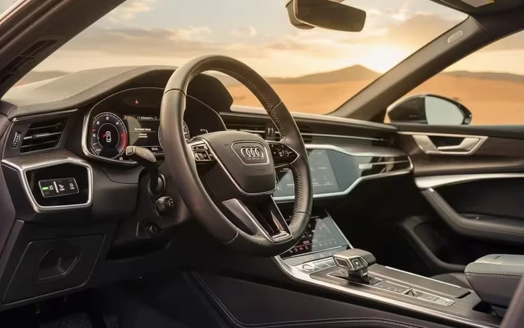 Nissan Patrol 2022 interior view showing trim – rental in Dubai