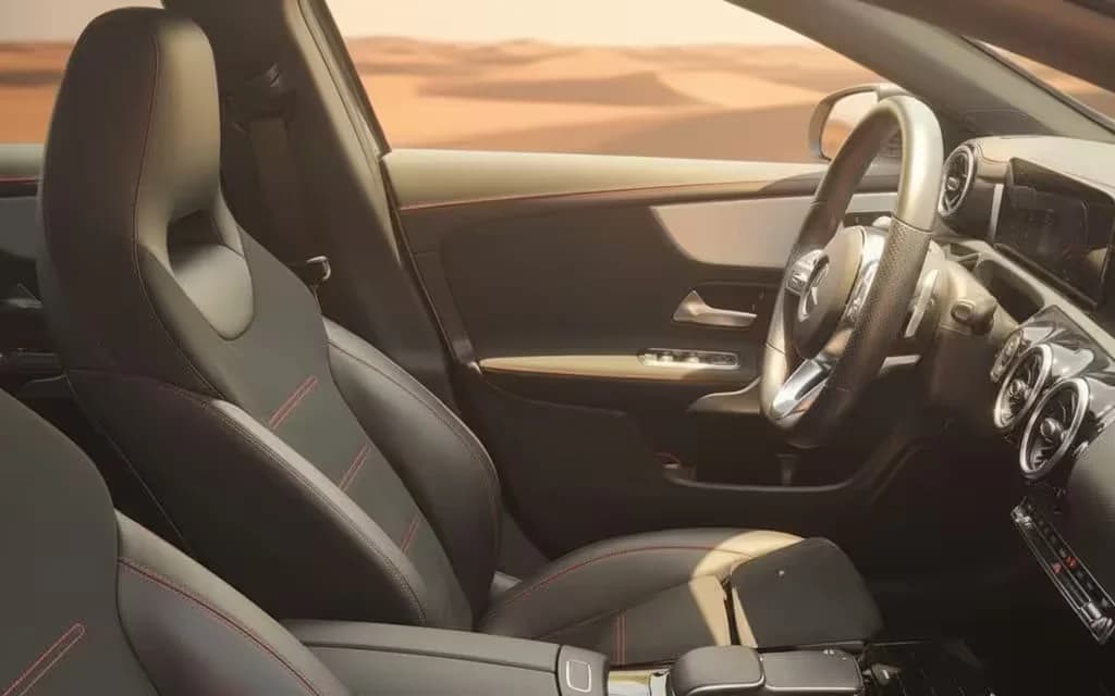 Mercedes Cla200 2022 interior view showing trim