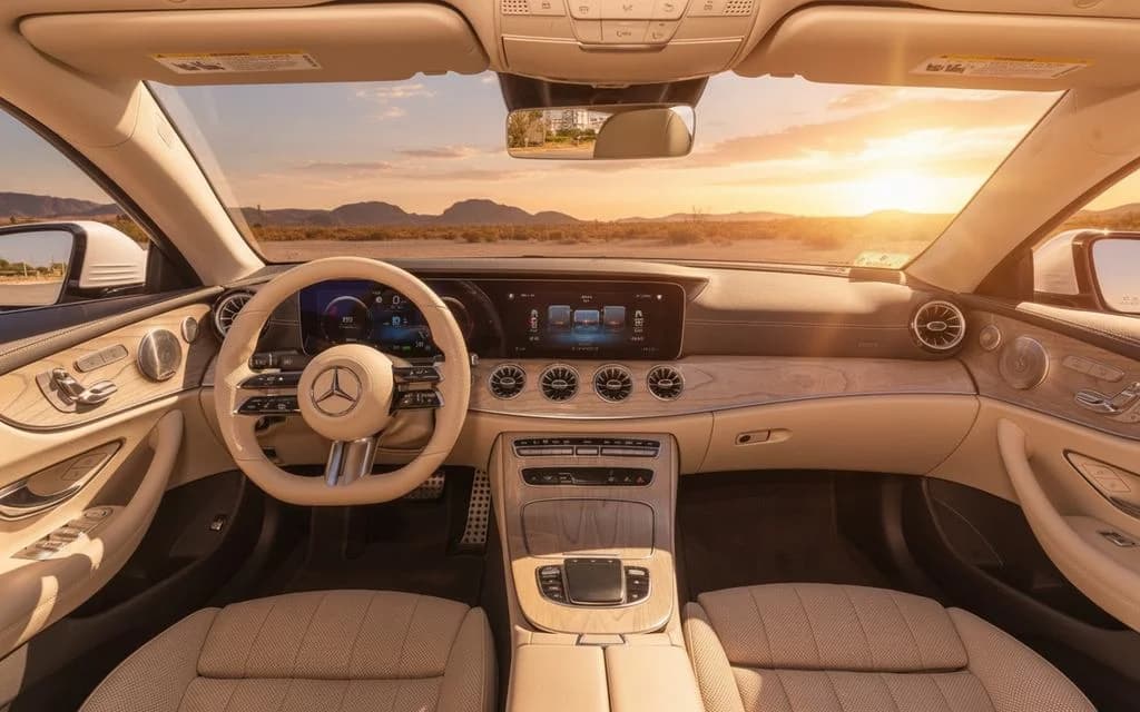 Mercedes E450 2021 dashboard and infotainment