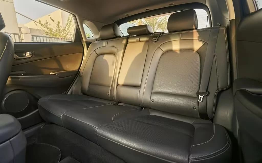 Hyundai Kona 2020 leather seats and cabin – rental in Dubai
